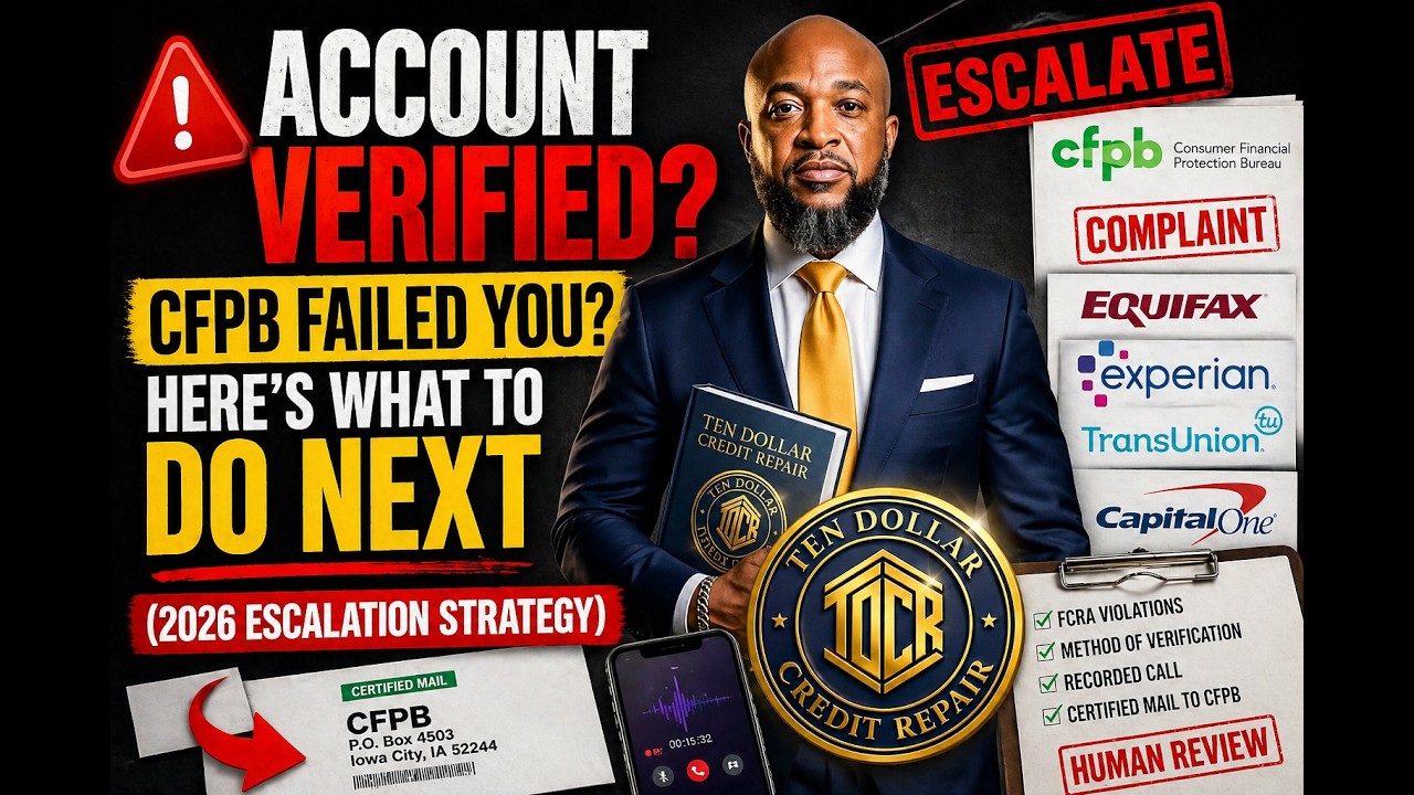 🚨 Account Verified? CFPB Ignored You? Here&rsquo;s the EXACT Escalation That Forces Removal (2026)