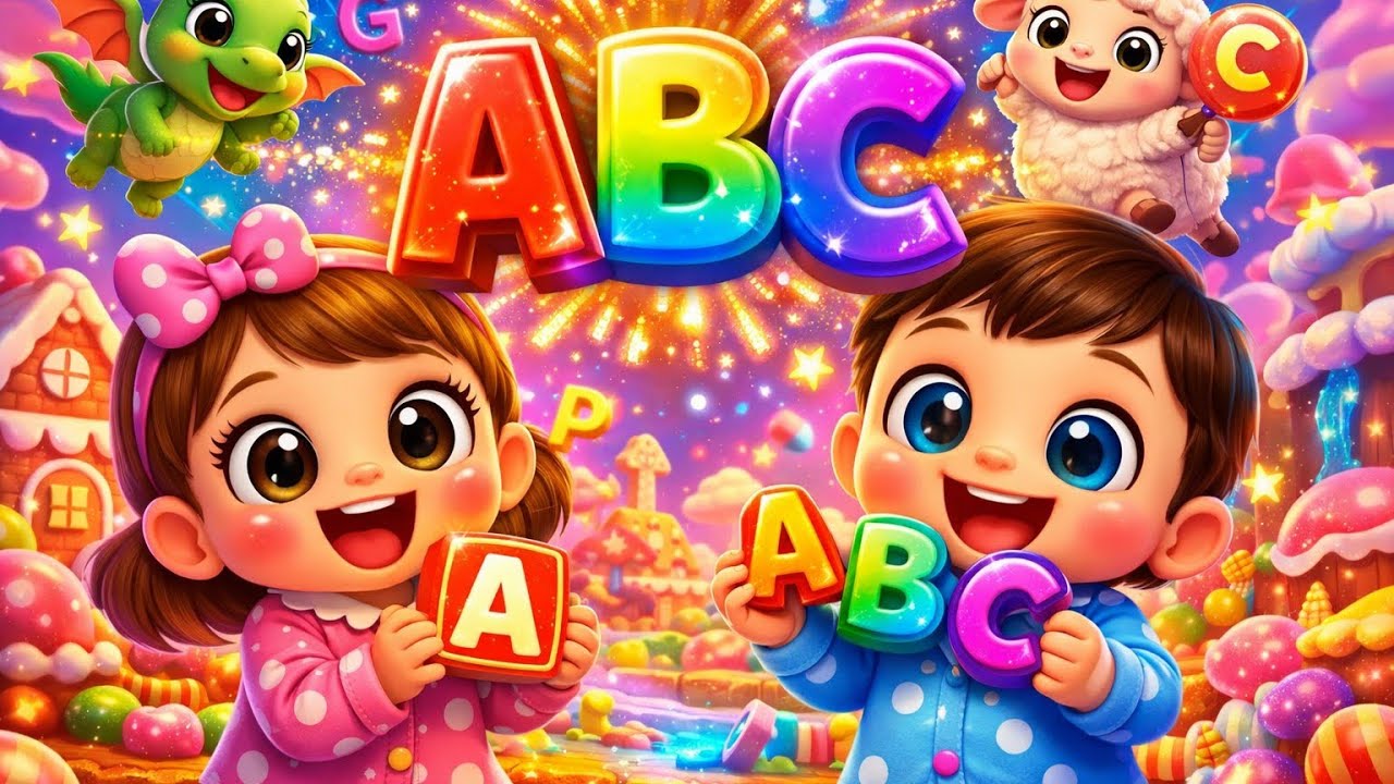 ABC Phonics Song | A to Z Learning for Kids | Candy World Nursery Rhyme | 3D Baby Cartoon Animation
