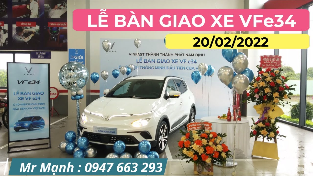 LỄ BÀN GIAO XE Ô TÔ ĐIỆN VFe34 ĐẦU TIÊN TẠI NAM ĐỊNH