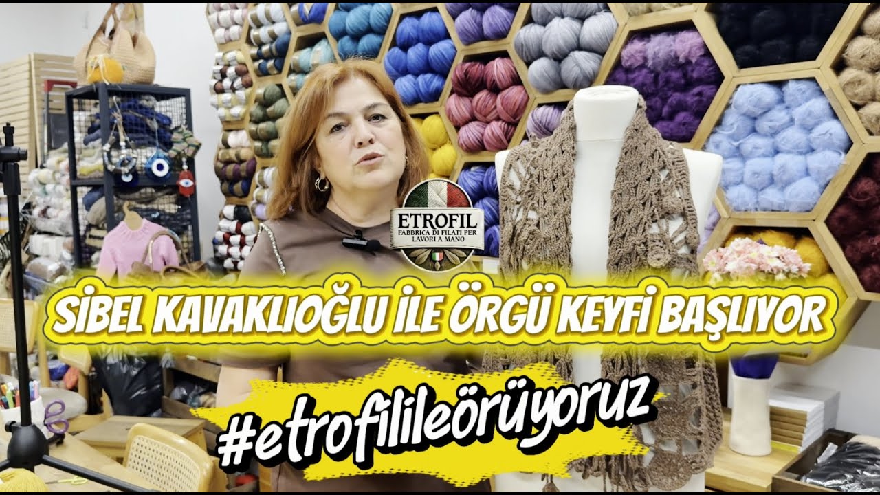 Sibel Kavaklıoğlu ile Örgü Keyfi l Etrofil Felted Tweed ile Örülmüş Yelek