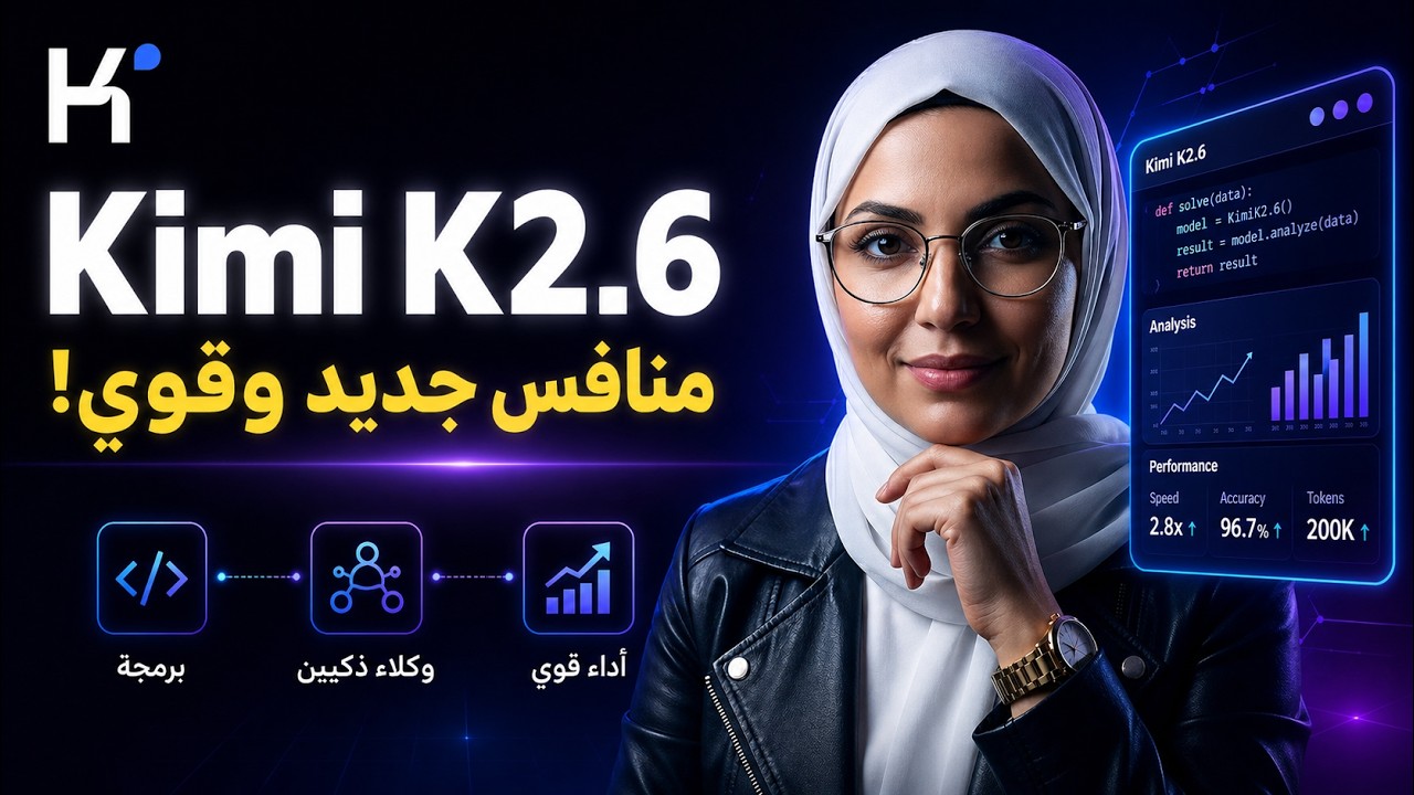 Kimi K2.6  نموذج صيني مفتوح المصدر ينافس ChatGPT وClaude في البرمجة والـAgents