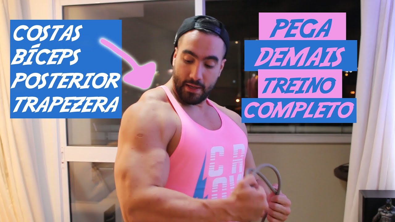 TREINO DE COSTAS E BÍCEPS EM CASA