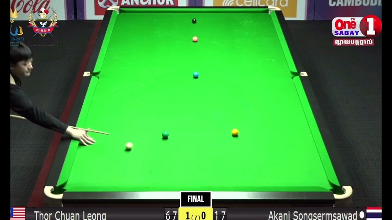 Sea game 2023 snooker final Thailand( Akani ) vs Malaysia( Thor Chuan Leon)