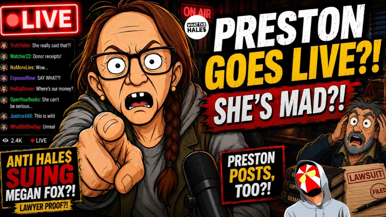 LIVE! Preston GOES LIVE?! She's BIG MAD?! Anti Hale$ SUING Megan Fox - got a LAWYER?! @WhatTheHales