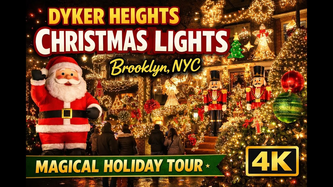 World Famous Dyker Heights Christmas Lights 🎅🎄 | Brooklyn NYC Magical Night Walk (4K)