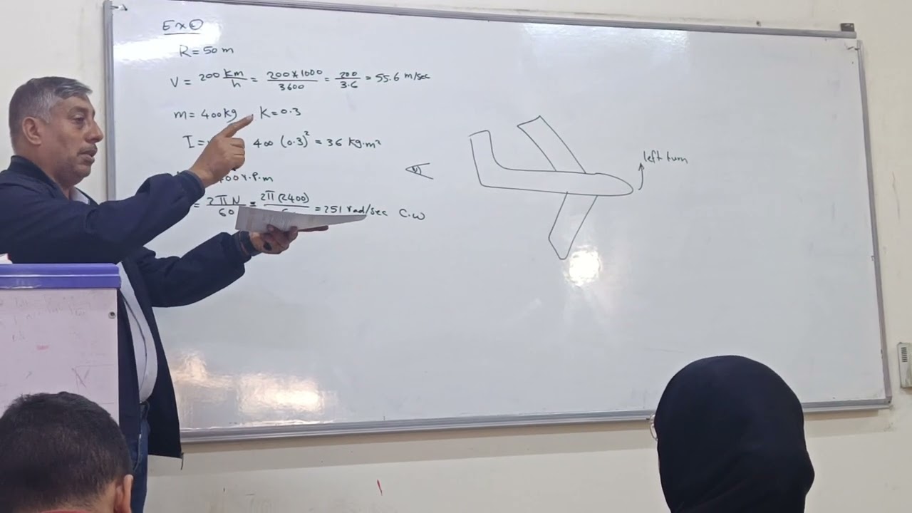 ميكانيك المكائن gyroscopic (امثله)