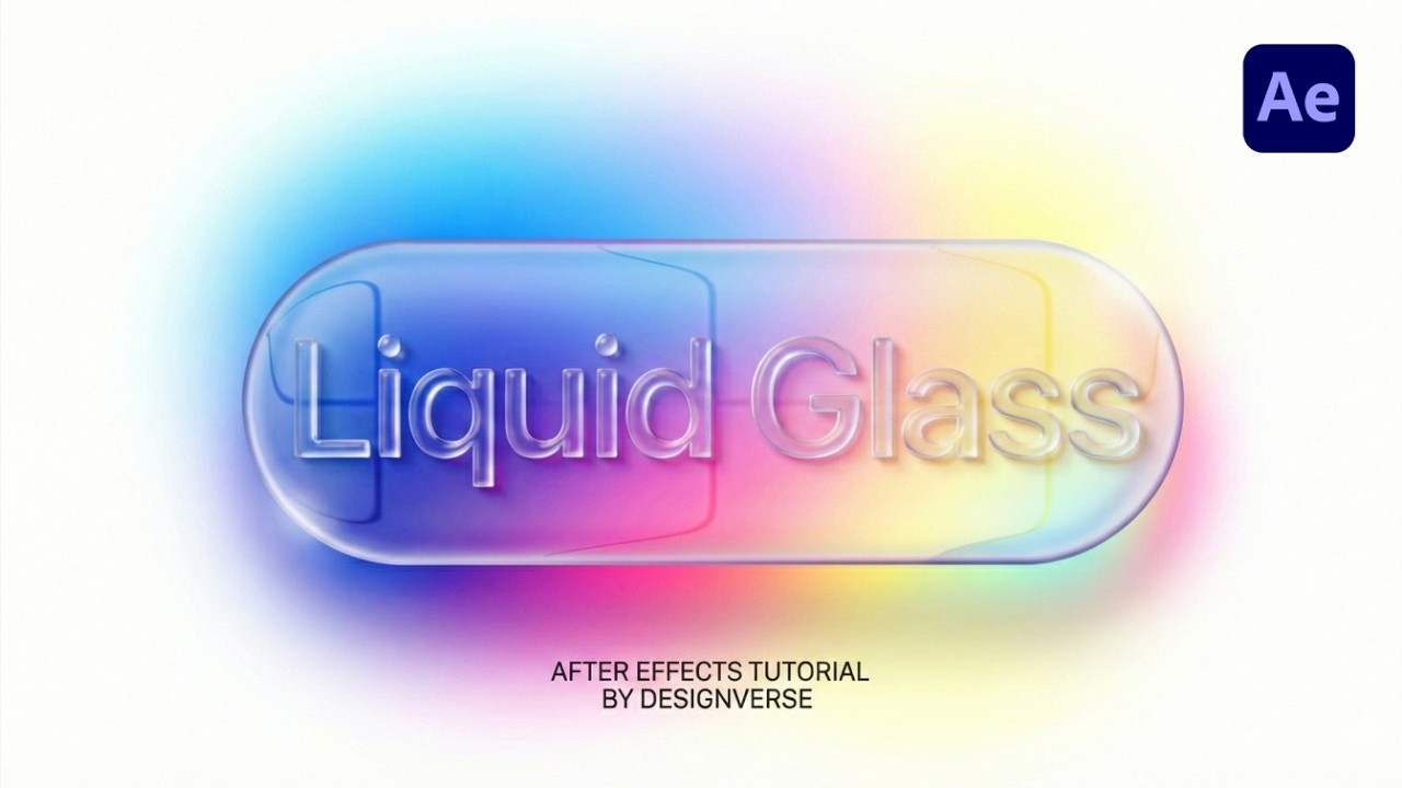 Liquid Glass & Glossy Button Animation - After Effects Tutorial
