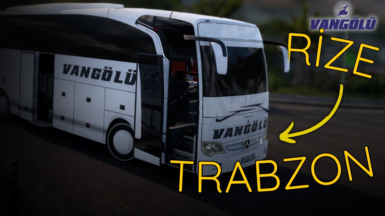 Mercedes travego Vangölü turizm ile Rize - Trabzon seferi | ETS2 1.57 Türkiye haritası