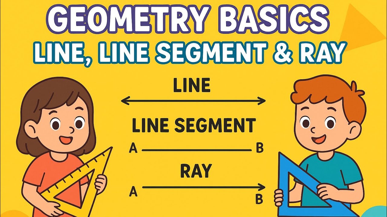 Geometry Basics–Line, Line, Segment & Ray।Geometry for Kids।Geometry Basics (ज्यामिति की मूल बातें) 