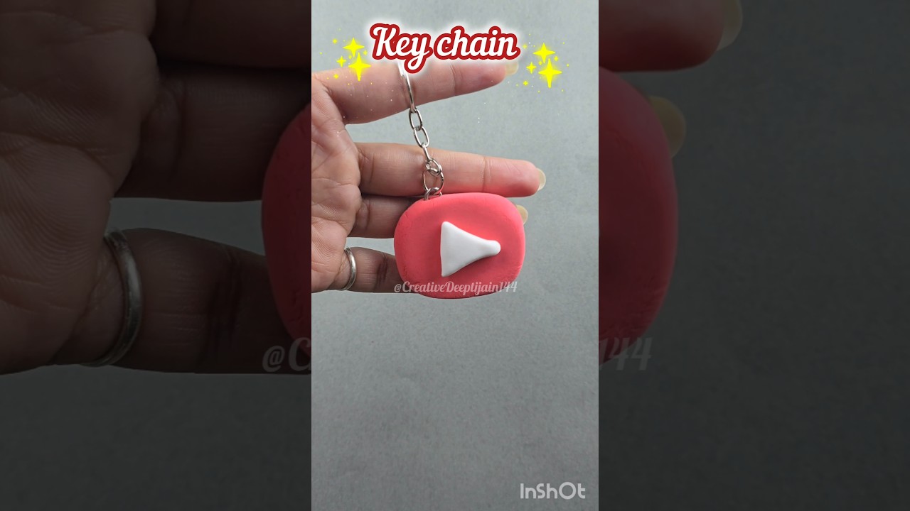 youtube logo keychain| diy keychain| 
