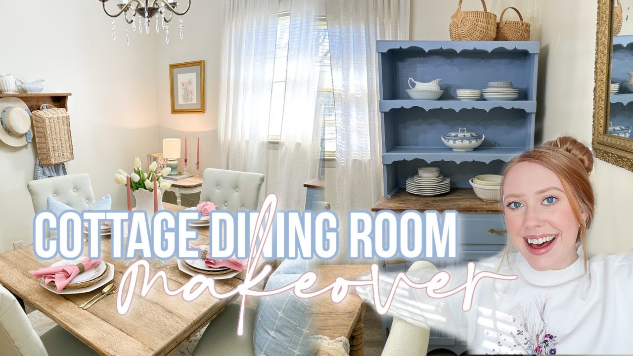 COTTAGE STYLE DINING ROOM MAKEOVER/ DECORATE WITH ME 2023!
