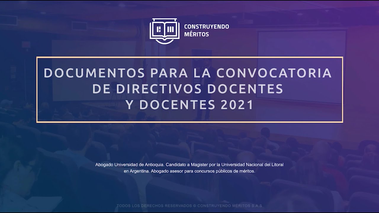 Documentos para la Convocatoria de Directivos Docentes y Docentes 2021