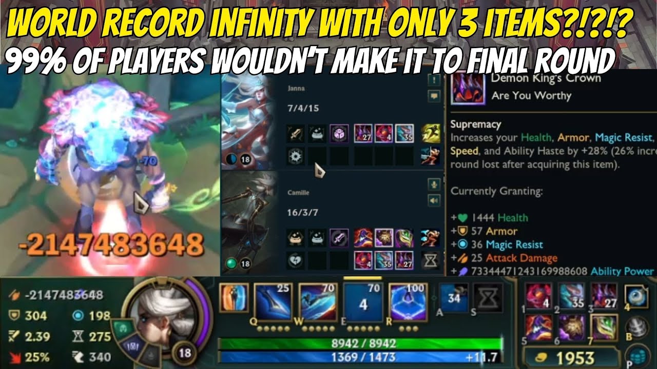 WORLD RECORD INFINITY WITH ONLY 3 ITEMS | LAST ROUND CLUTCH CHANGED EVERYTHING