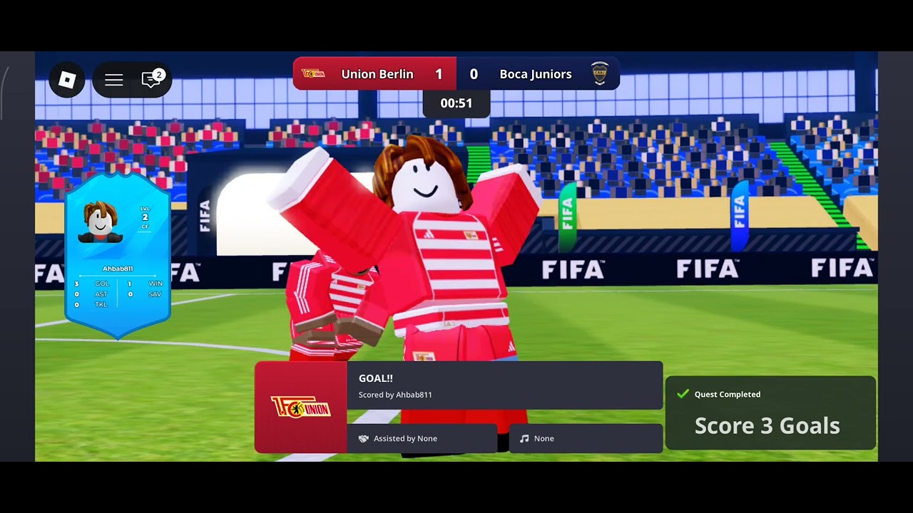 Roblox football👍 I scored 1 goal and my team is won🥶🥶☠️😂