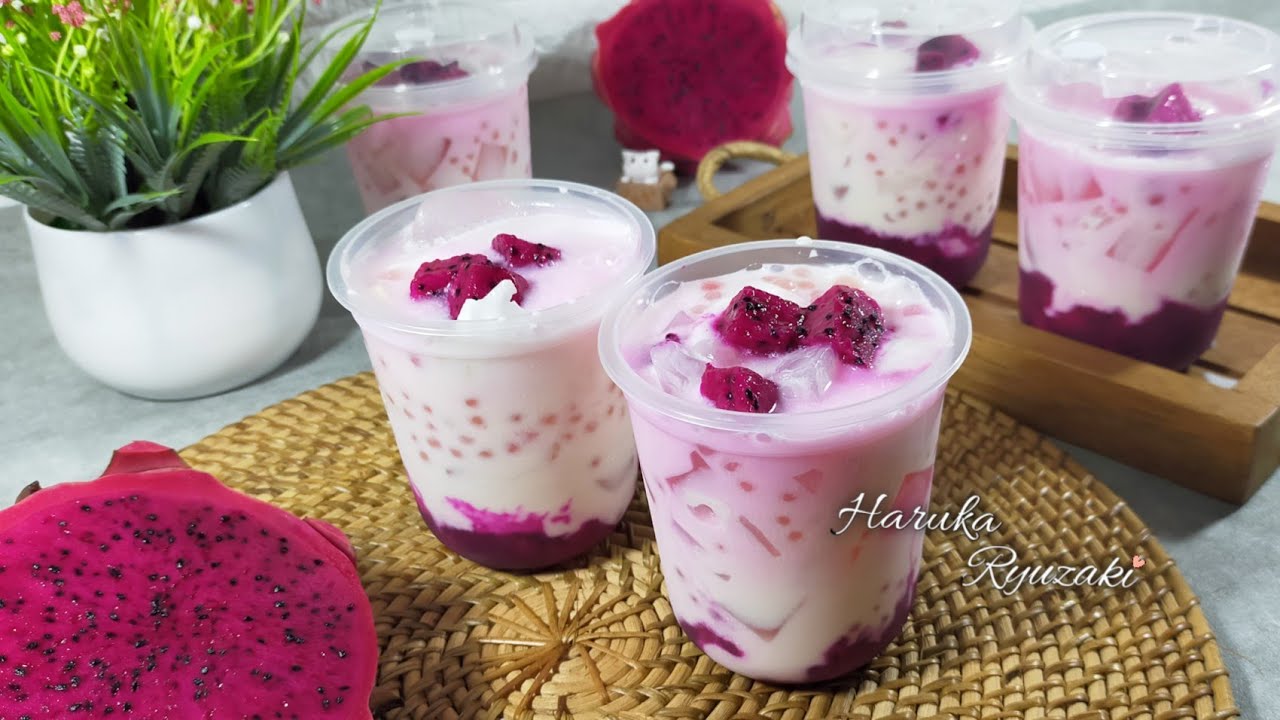 DRAGON FRUIT MILK YOGURT LYCHEE | IDE JUALAN