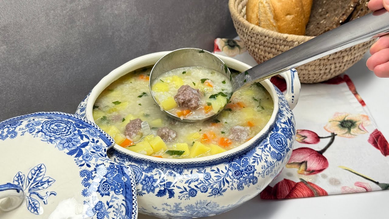 Lieblings-Suppe meiner Familie! Mit Fleischbällchen, Reis und Kartoffeln 🥰 Suppe für die Seele