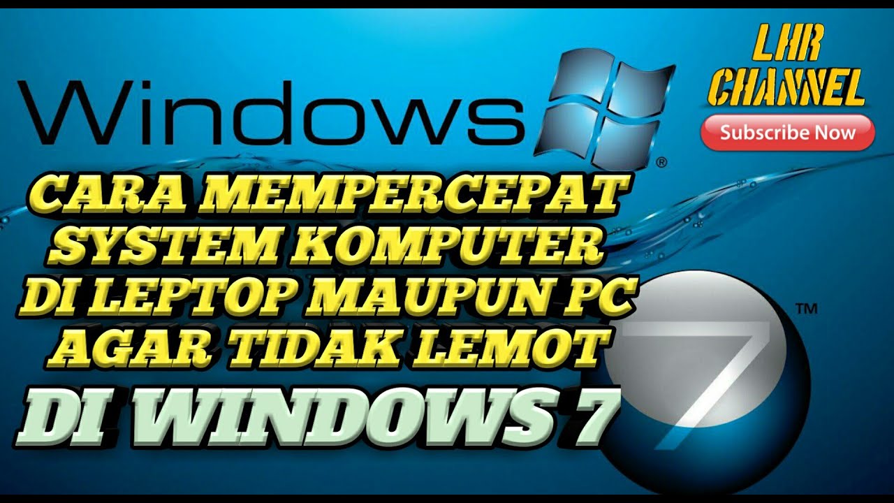 Leptop Lemot Lambat ini Cara mempercepat System Windows 7 di Leptop ataupun Pc || Booting Cepat