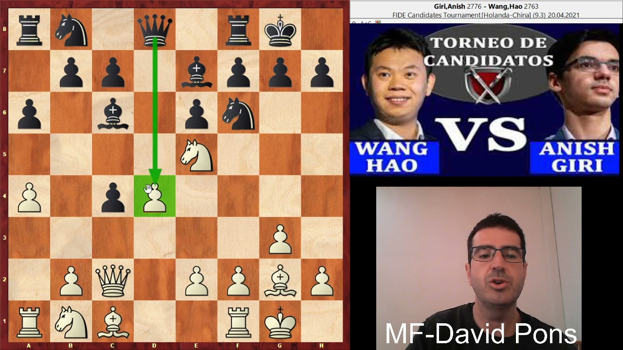 Anish Giri destroza a Wang Hao con la Catalana!!