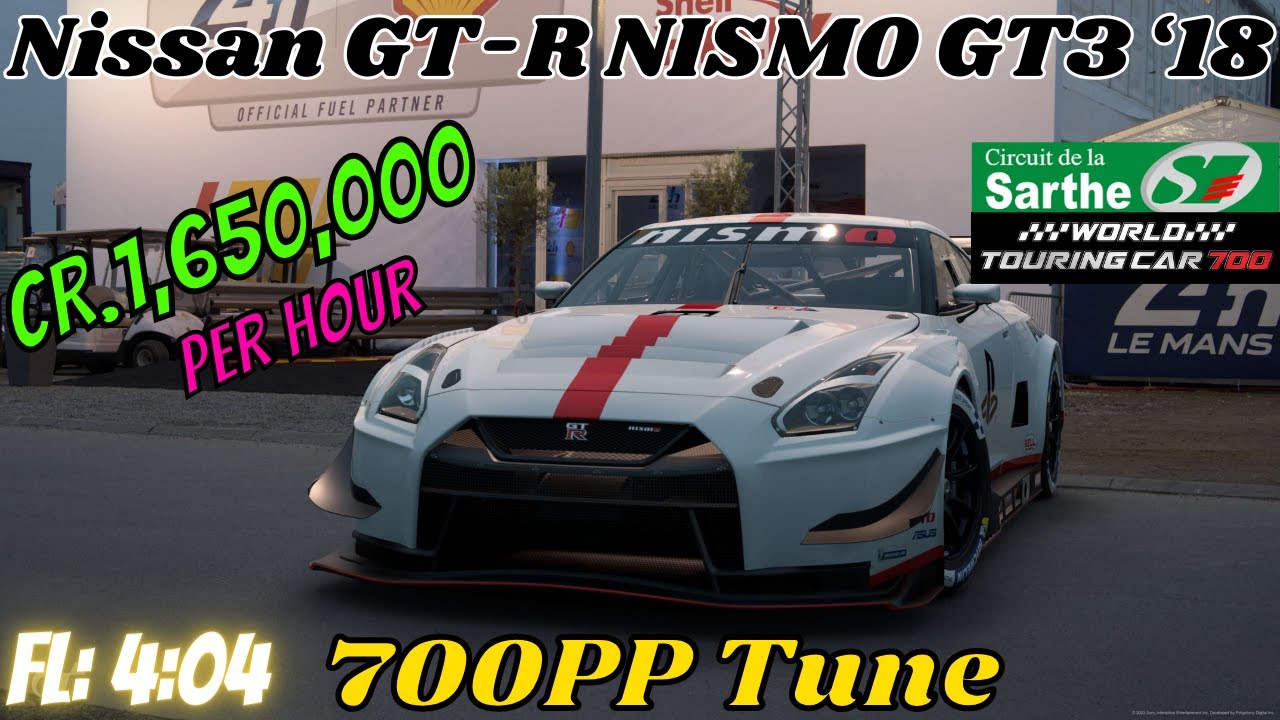 GT7|Nissan GT-R NISMO GT3 ‘18|La Sarthe 700pp Tune|1.41(Requested)