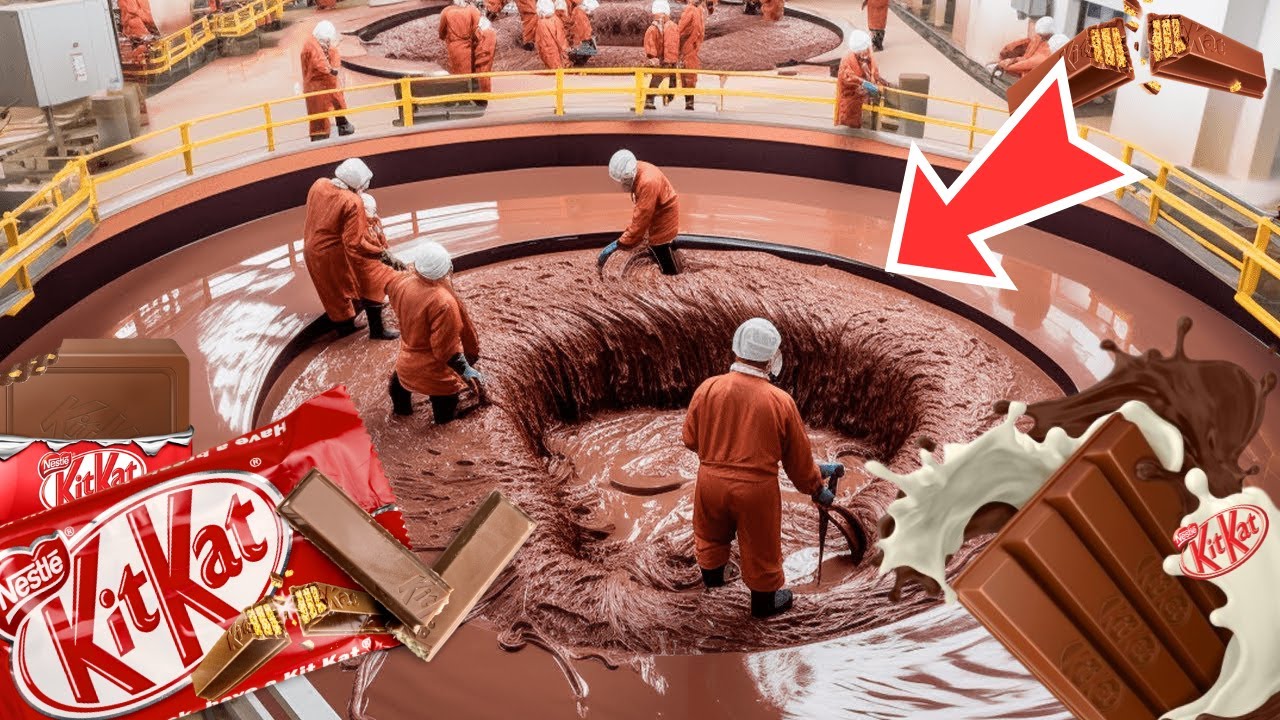 Как производится шоколад KITKAT | 7 МИЛЛИОНОВ шоколадок KITKAT КАЖДЫЙ ДЕНЬ!!🍫🏭
