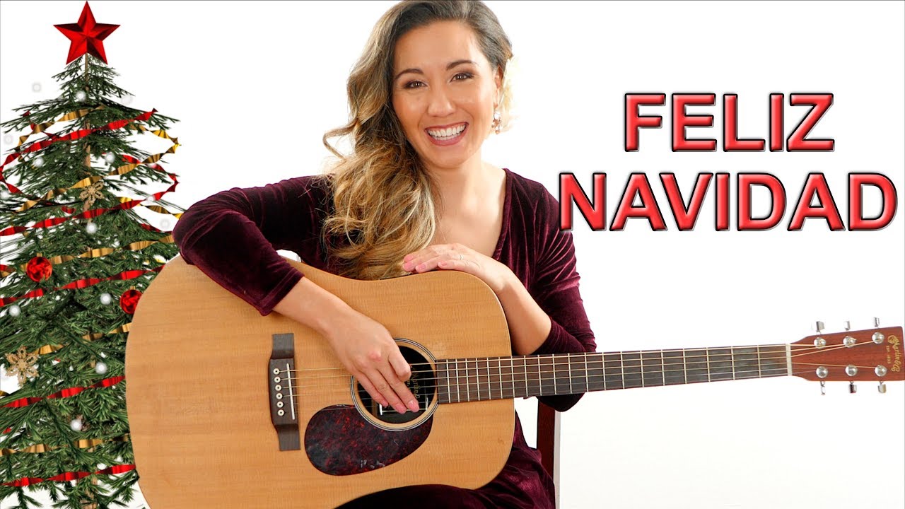 Feliz Navidad - EASY Guitar Tutorial with Play Along