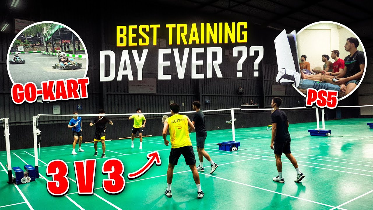 Best training day ever ? 3v3 badminton match, go-karts & fifa #badminton #vlog