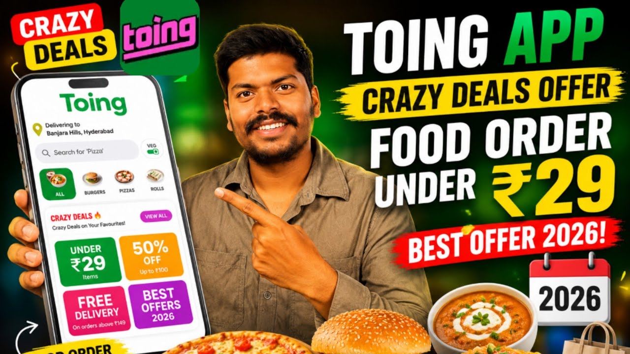 Toing food delivery offer | toing app under 49 deals | toing app free food offer | toing coupon code