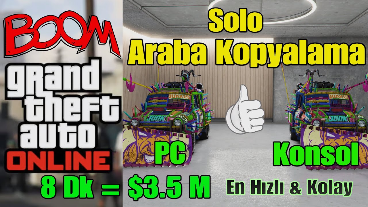 GTA Online | Tek Kişilik Araba Kopyalama | PC & Konsol | Milyonlar Kazan! (Fix)