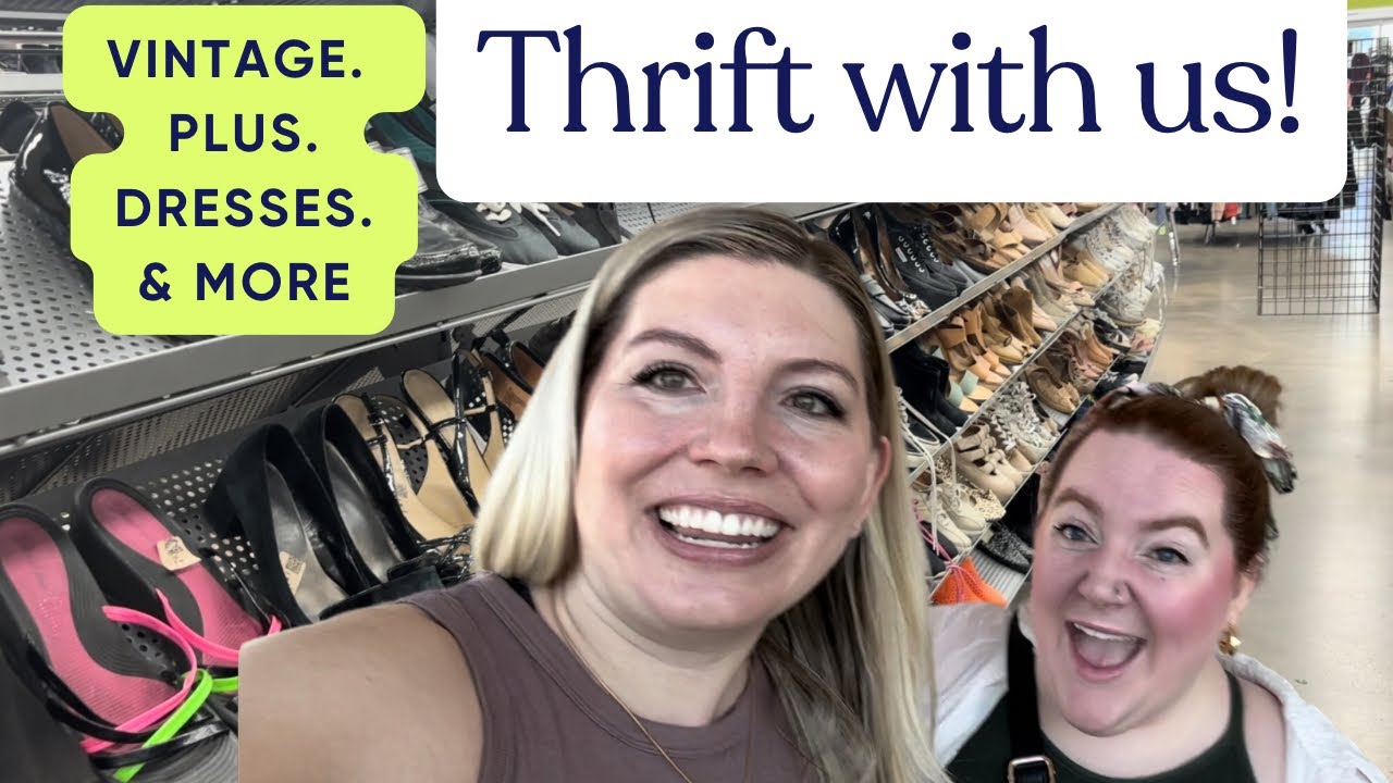 Goodwill Haul | Thrift With Us | Shopping for vintage, plus & unique summer to fall transitional