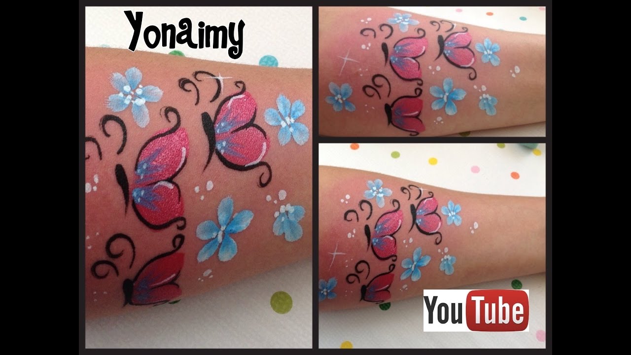 MARIPOSAS PEQUEÑAS  PARA DISEÑO  DE PINTACARITAS.- FACE PAINTING BUTTERFLIES .