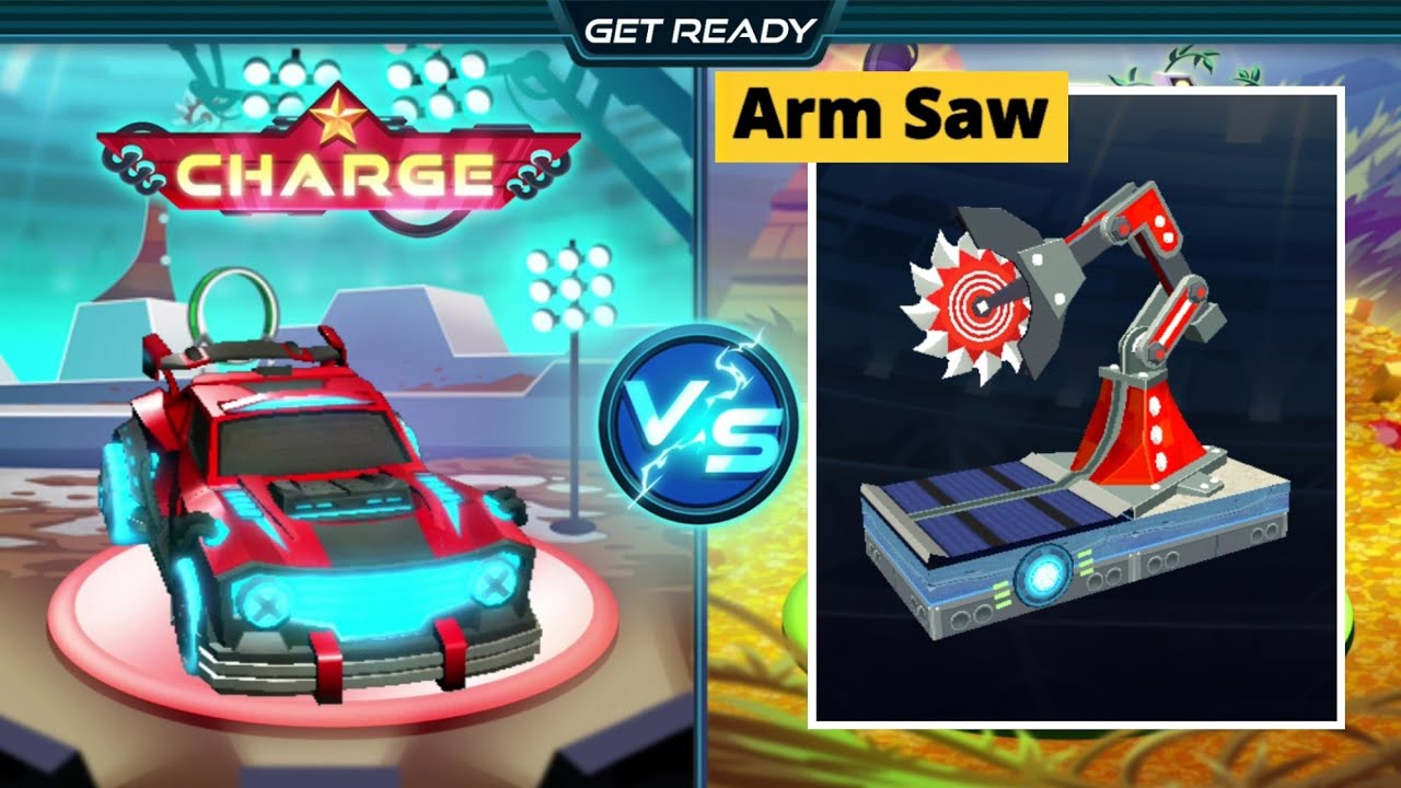 Hot Wheels Unlimited Racecraft - Charge Race in The Arm Saw Track