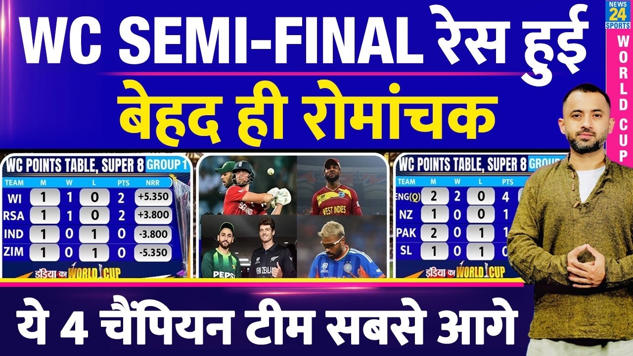 T20 World Cup : Semi Final Race में 4 Team आगे | Pakistan | England | Africa | West Indies | India