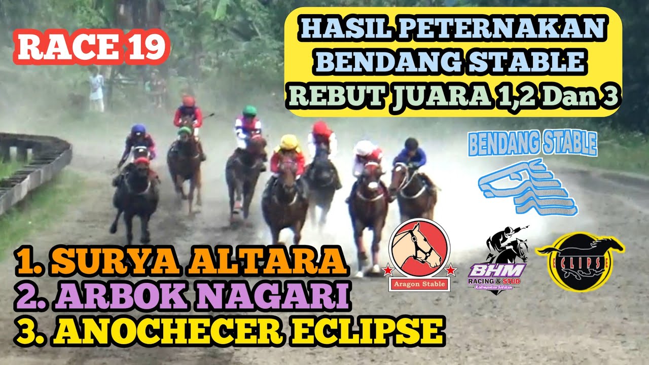 Kelas 3TH DERBY-1.600M Kuda pacu PETERNAKAN BENDANG STABLE. Juara EVENT PIALA TIGA MAHKOTA SERI II