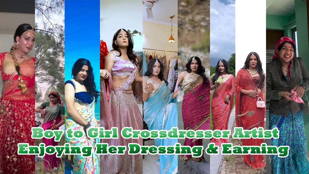 Boy to Girl Crossdresser Enjoying Dressing & Making career