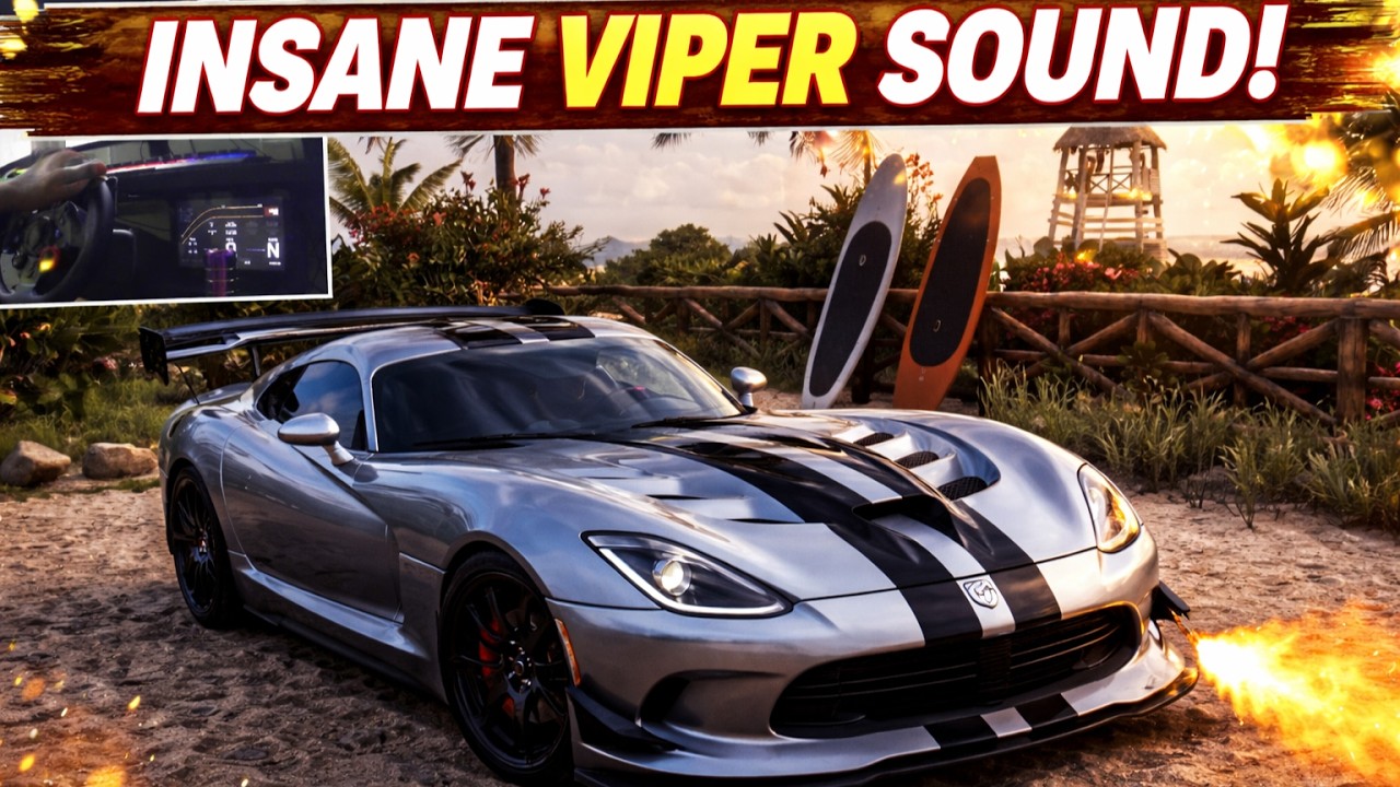 Forza Horizon 5 2016 Viper ACR Realistic Sound Mod + Wheel Cam Gameplay