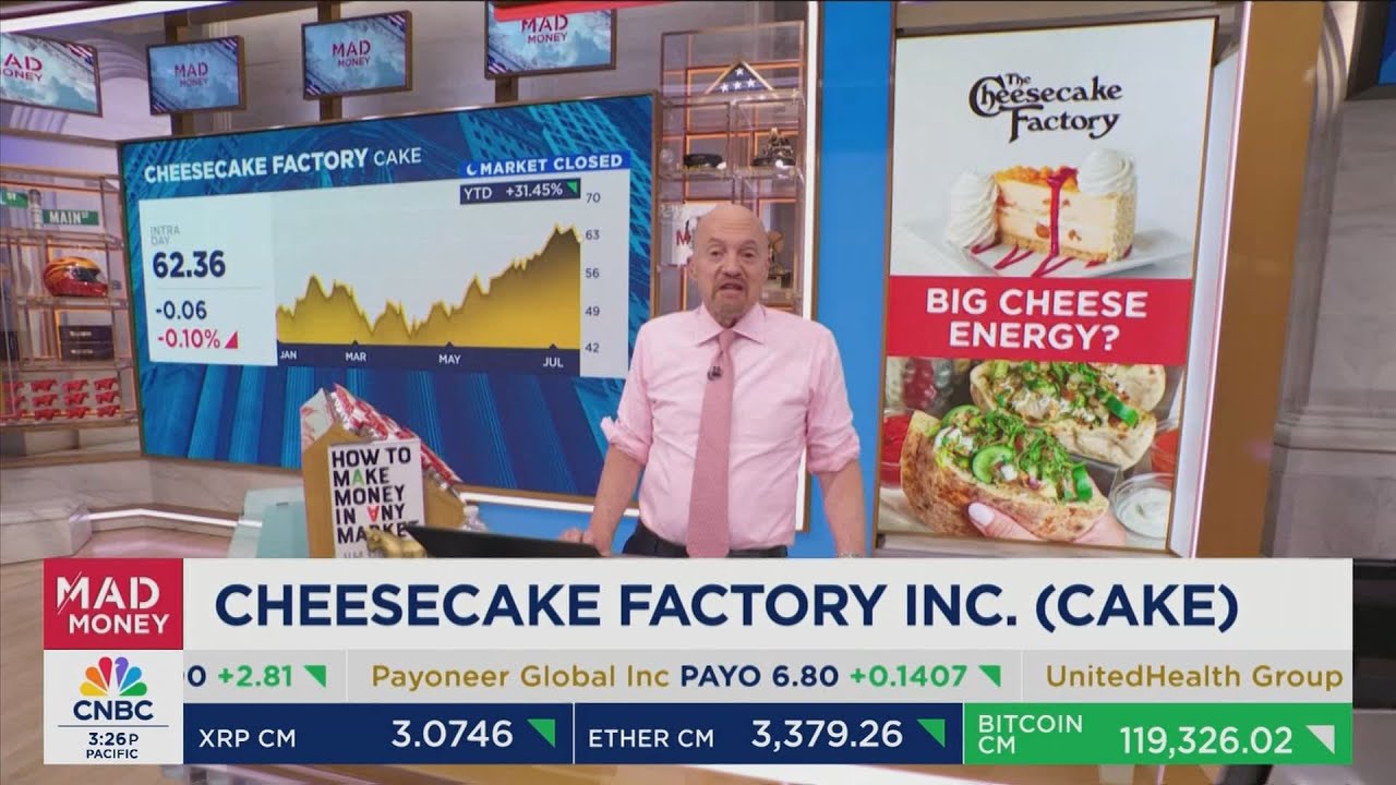 Lots to like about the Cheesecake Factory, but wait for earnings before jumping in, says Jim Cramer