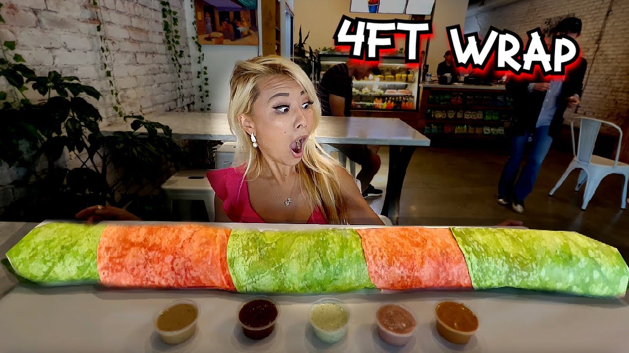 MASSIVE 4FT WRAP CHALLENGE at WrapStar in Culver City, CA!! #RainaisCrazy @RainaHuang