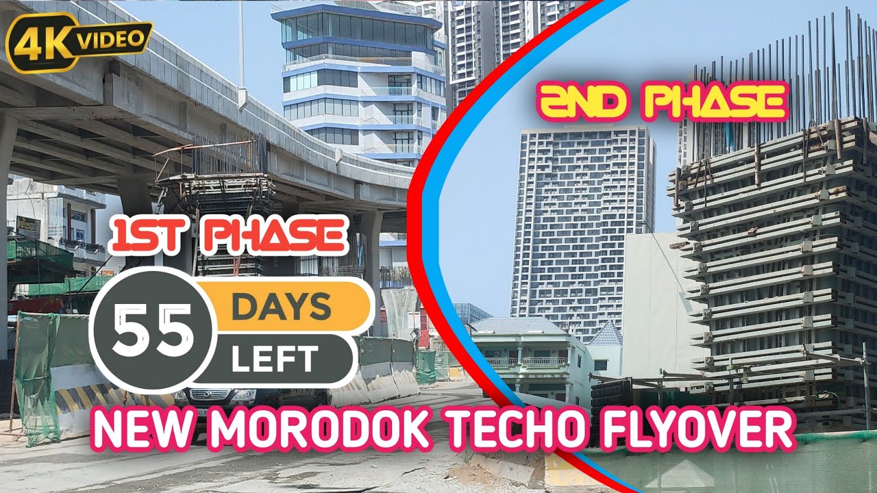 Only 6 weeks left for the first phase of new Morodok Techo Flyover will be completed by March 2024