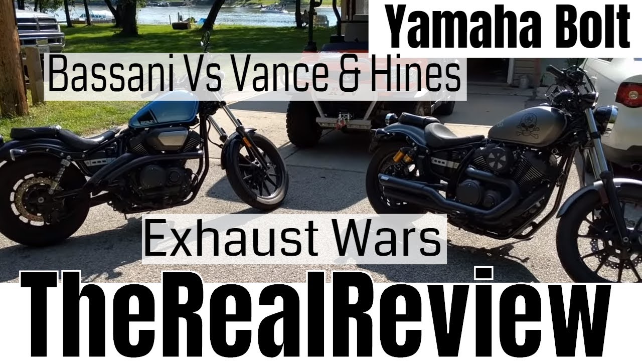 Сравнение выхлопных систем Yamaha Bolt BASSANI и Vance and Hines