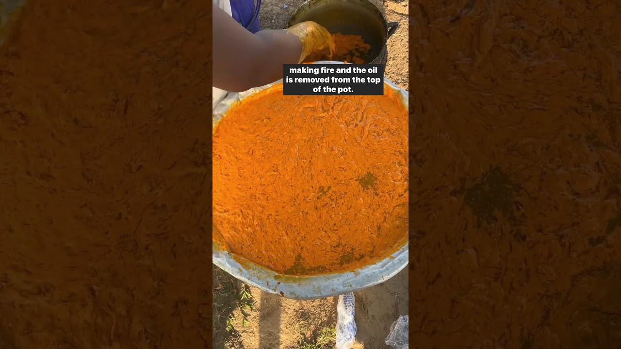 How traditional palm oil is made in Volta Region, Ghana #westafricanfood