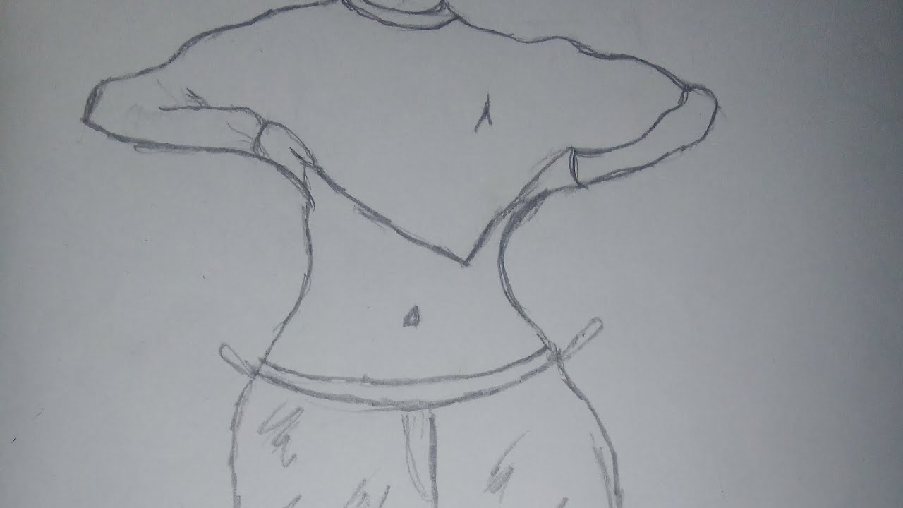 How to draw casual outfit sketch step by step||Tutorial 