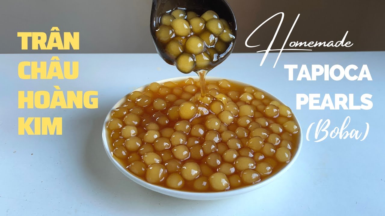 Cách làm Trân Châu Hoàng Kim chi tiết | Homemade Caramel Tapioca Pearls (Boba) | Lilo Kitchen