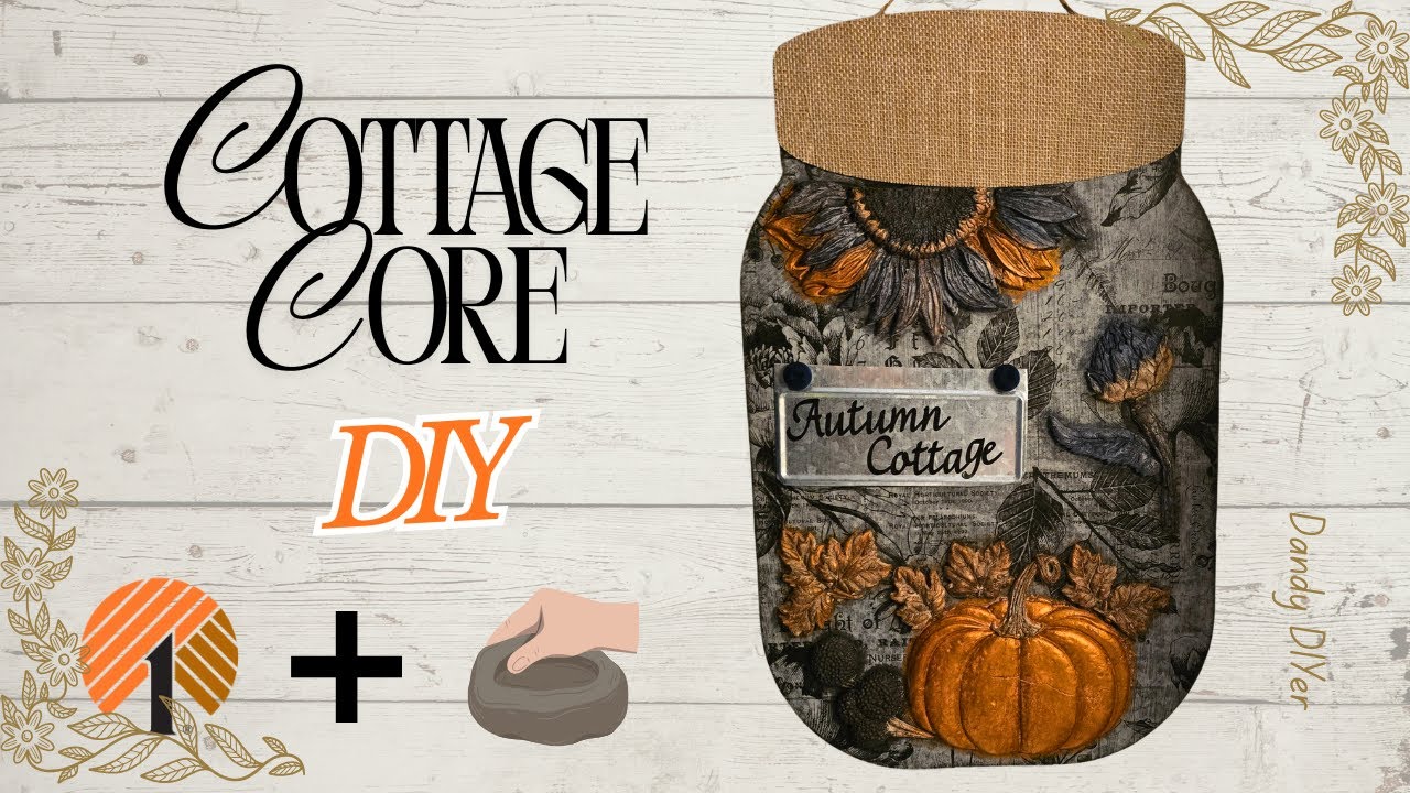 Turn Dollar Tree Items Into CottageCore Fall Art