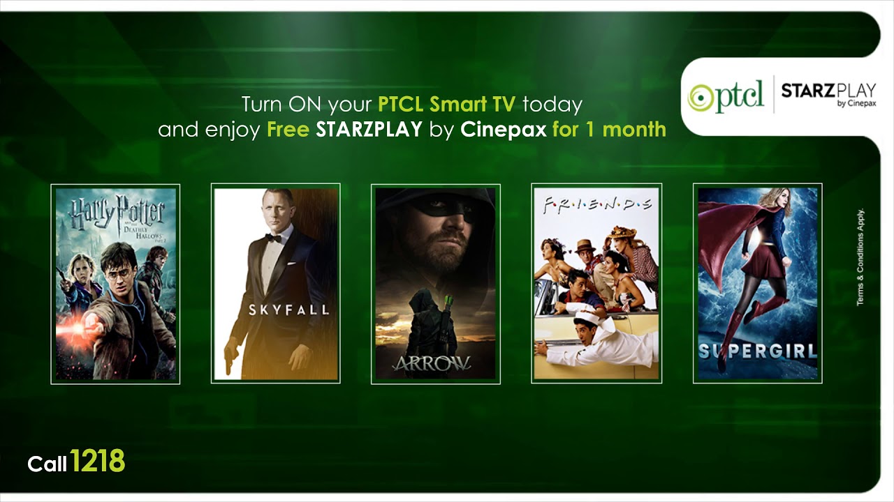 Turn on your PTCL Smart TV and enjoy Free STARZPLAY by Cinepax for 1 month
