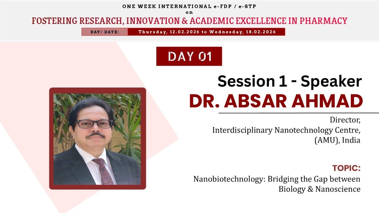 Session I : Nanobiotechnology: Bridging the Gap between Biology & Nanoscience