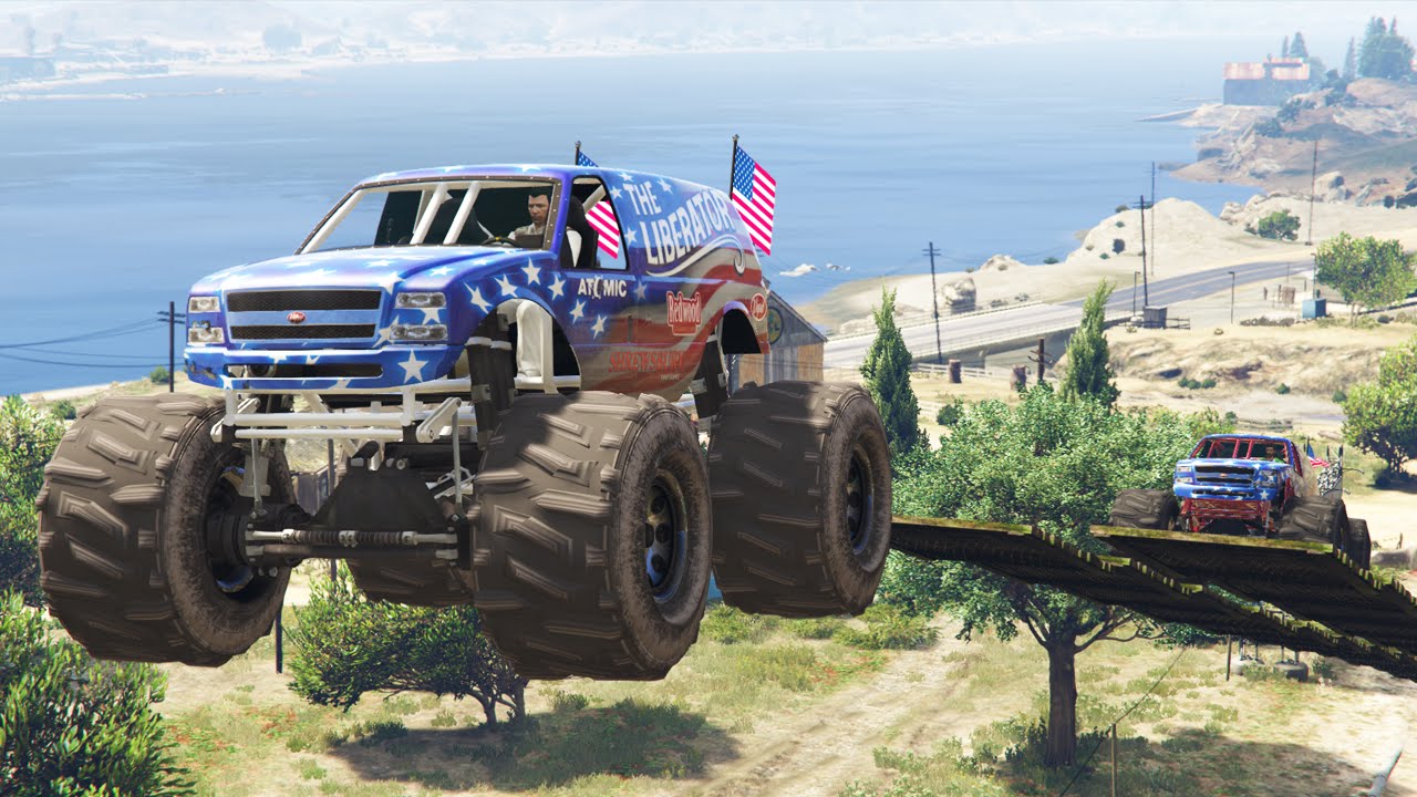 MONSTER TRUCK FLIGHTS! (GTA 5 Funny Moments)