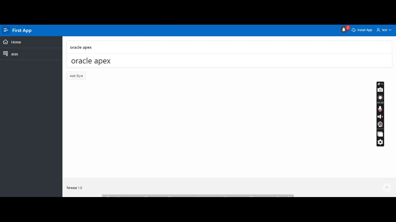 Set Style dynamic action - Oracle APEX