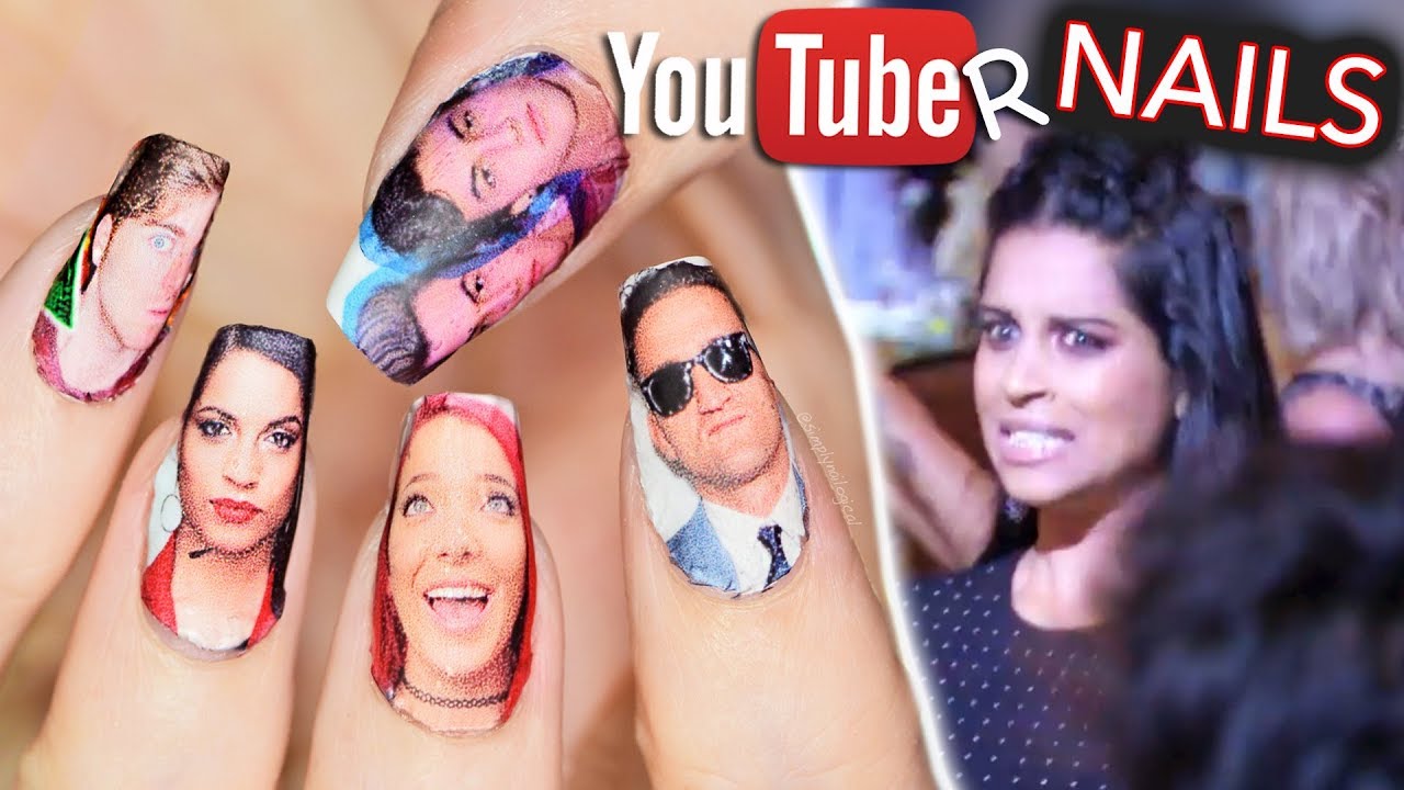 I put YouTubers on my nails and they all saw