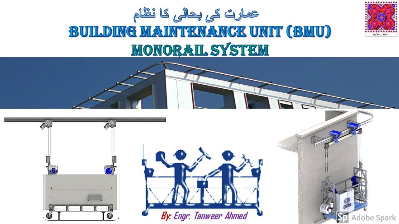 Monorail System of Building Maintenance Unit | BMU | in Urdu/Hindi