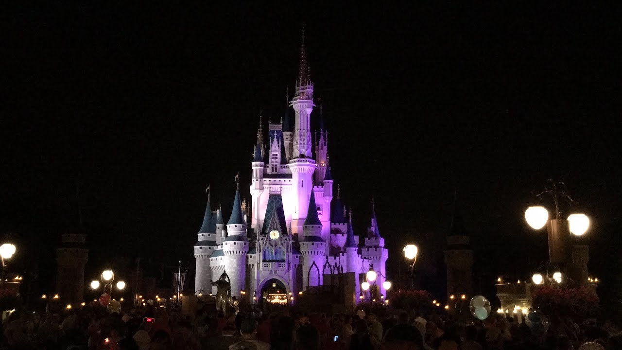 Disney's Magic Kingdom Electrical Parade and Cinderella's Castle - 30 May 2016